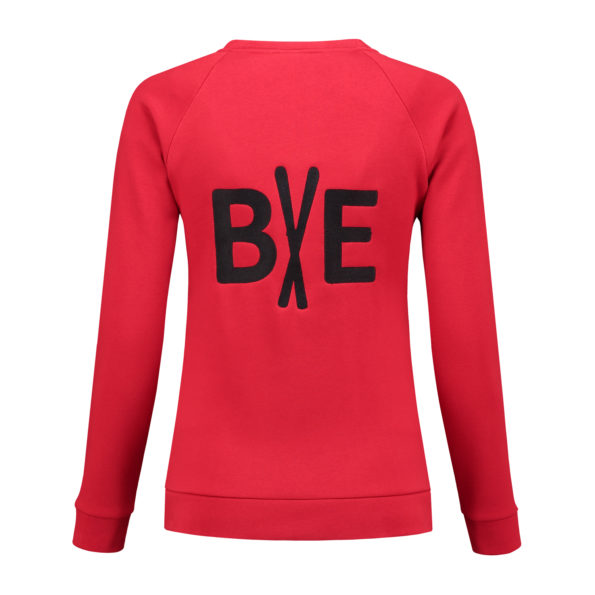 sweater red greetings back